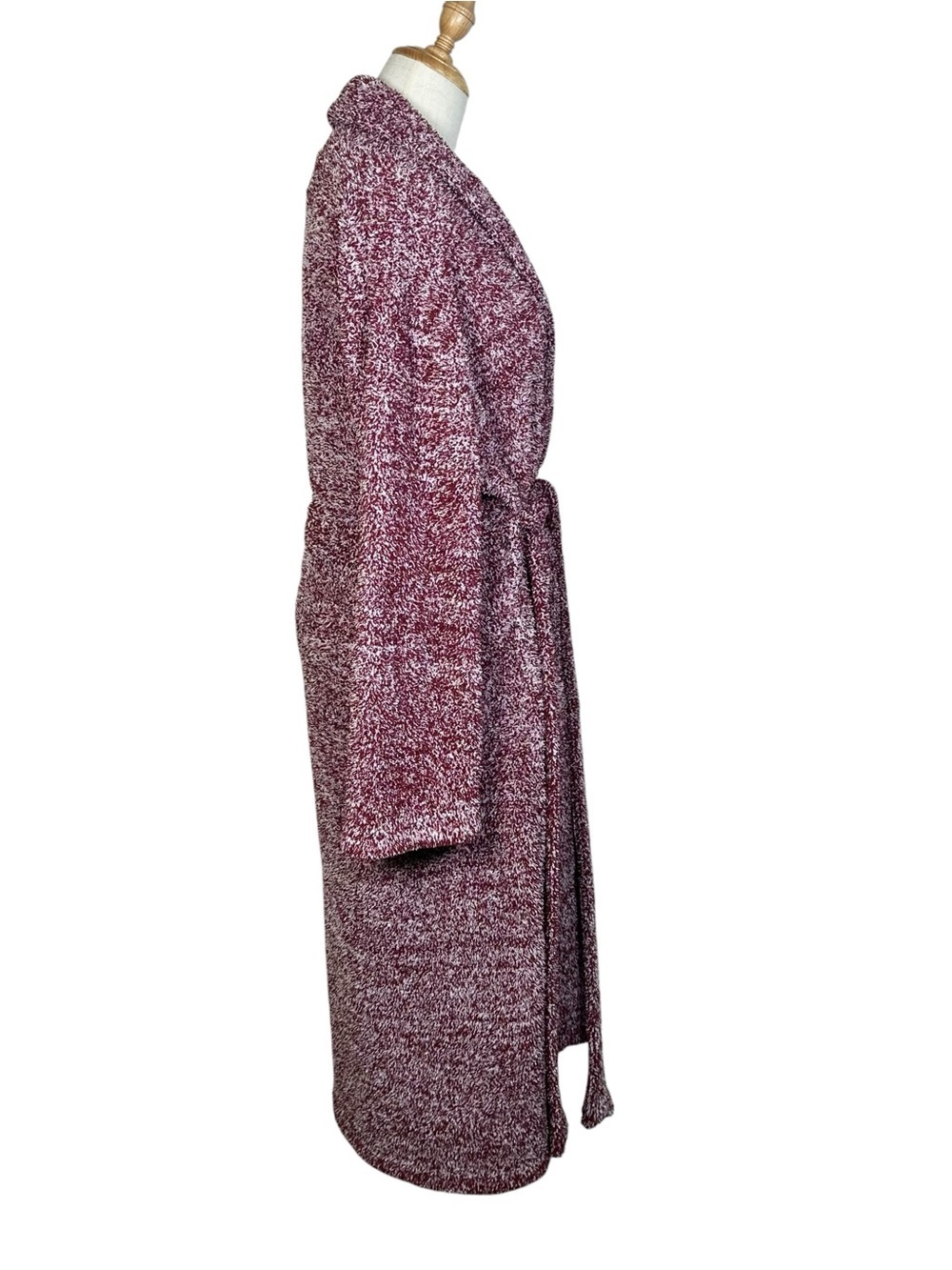 Barefoot Dreams CozyChic Robe Women’s Sz 1 Small Red Marled Soft Lounge Belted - Picture 8 of 12